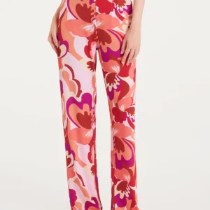 Pantalone ampio con geometric pattern in Viscosa Summer - Fant. Brandy Snifter