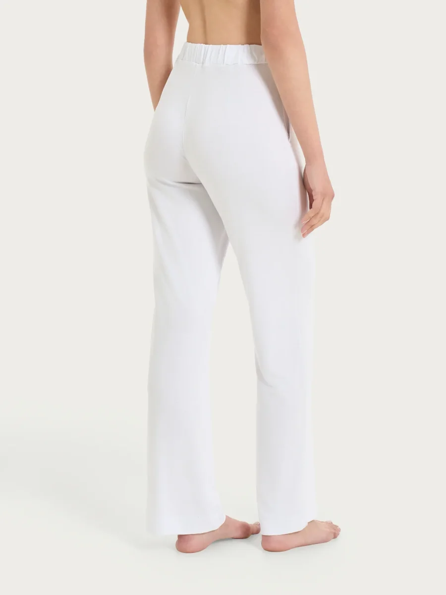 Pantalone ampio tinta unita in Viscosa Summer - Bianco - immagine 3
