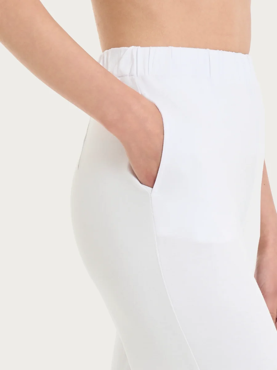 Pantalone ampio tinta unita in Viscosa Summer - Bianco - immagine 4