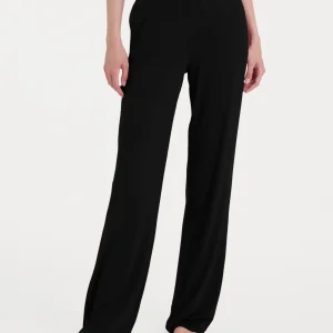 Pantalone ampio tinta unita in Viscosa Summer - Nero