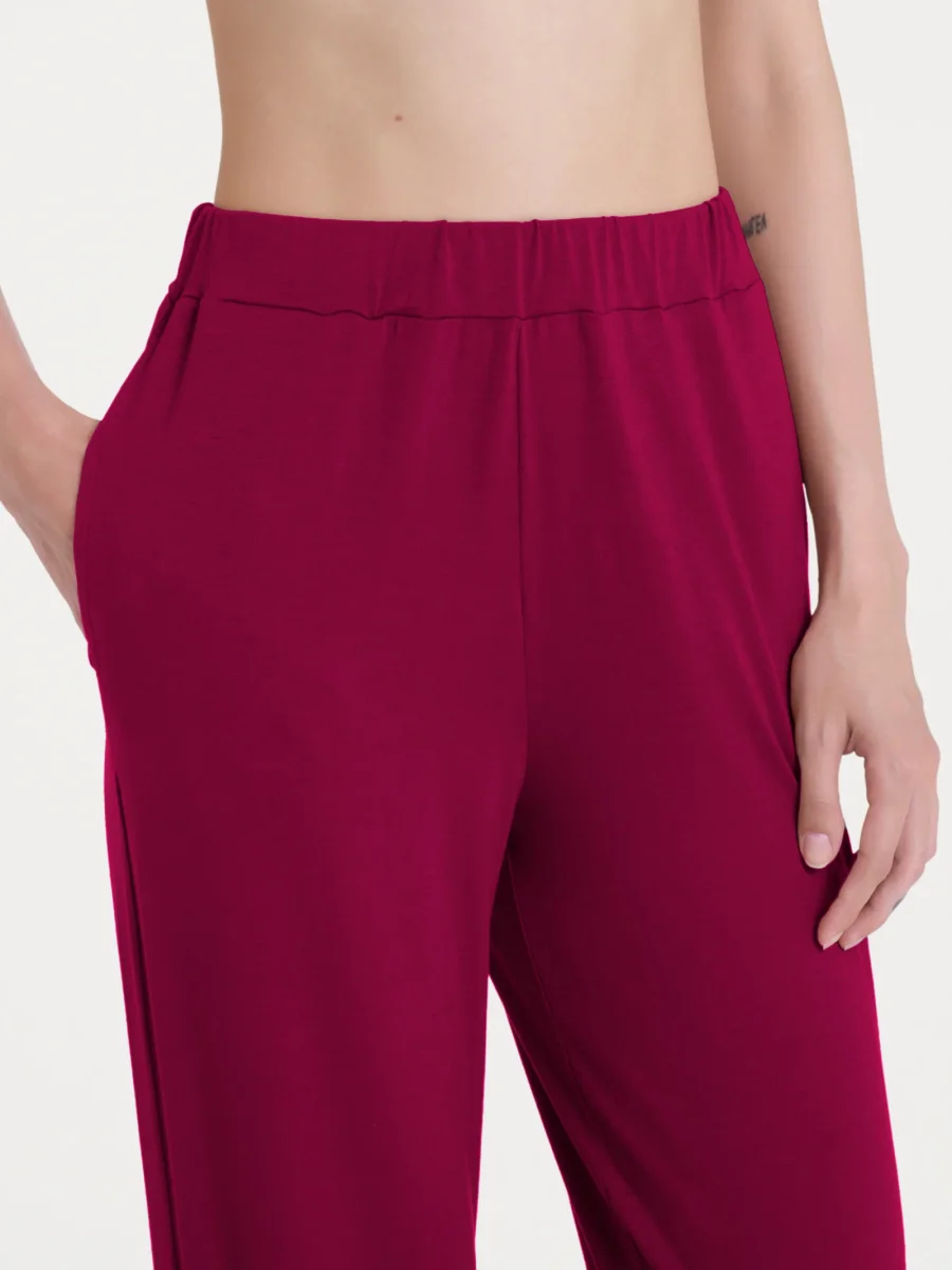 Pantalone ampio tinta unita in Viscosa Summer - Rhododendron - immagine 4
