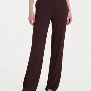 Pantalone ampio tinta unita in Viscosa Summer - Chicory Coffee