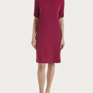 Abito con manica corta e dettagli in Viscosa Summer - Rhododendron