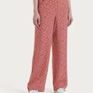 Pantalone ampio con tasche con geometric pattern in Ecoseta  - Fant. Dubarry