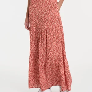 Gonna lunga con micro geometric pattern in Ecoseta - Fant. Dubarry