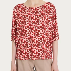 Maglia girocollo con geometric pattern in Viscosa Summer - Fant. Dubarry