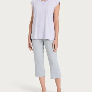 Pigiama tinta unita a pinocchietto in Jersey di cotone - Fant. Thistle