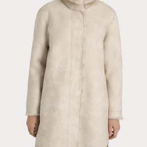 Cappotto con cintura double-face in Vegan Fur - Fant.Champignon