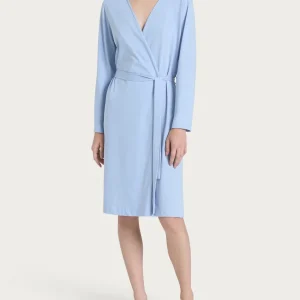 Vestaglia al ginocchio in Jersey di cotone - Brunnera Blue