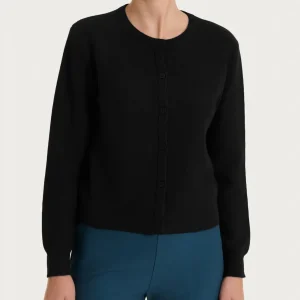 Cardigan corto Punto Links in Natural Soft - Nero