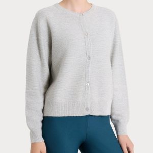 Cardigan corto Punto Links in Natural Soft - Ghiaia Mel.