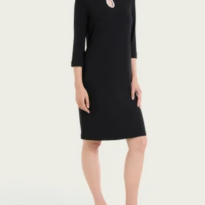 Abito con scollo a goccia in Viscosa Summer  - Fant.Nero