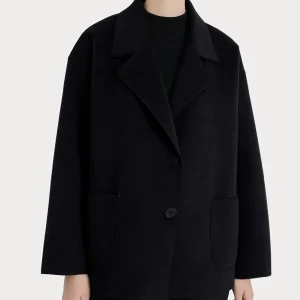 Cappotto caban in Vegan Wool - Nero