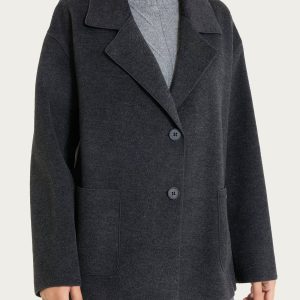 Cappotto caban in Vegan Wool - Oscuro Mel.