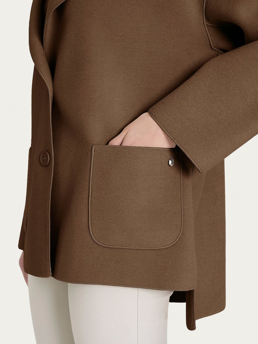 Cappotto caban in Vegan Wool - Rain Drum - immagine 4