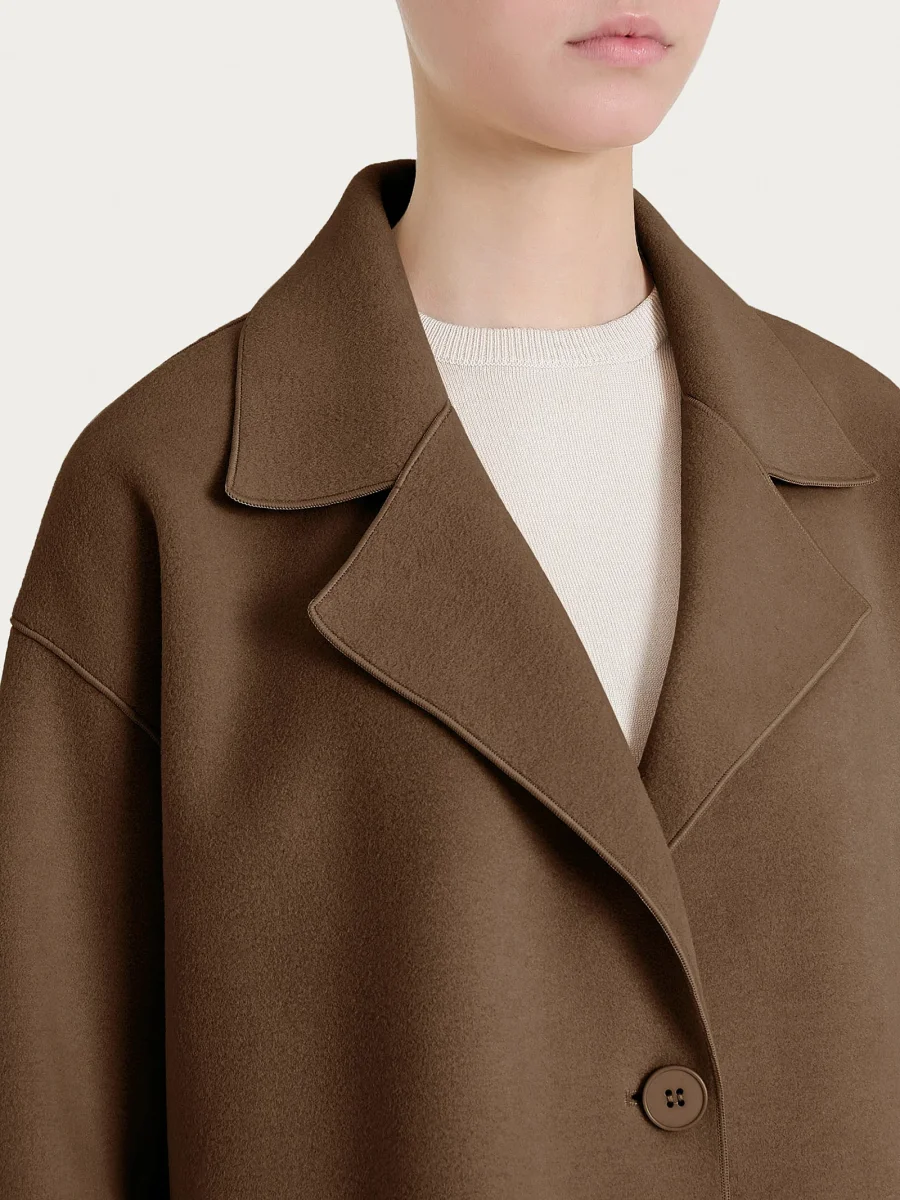 Cappotto caban in Vegan Wool - Rain Drum - immagine 5