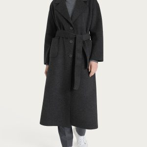 Cappotto lungo in Vegan Wool - Oscuro Mel.