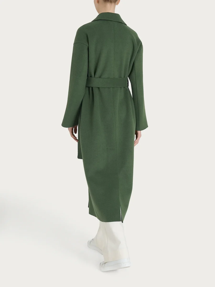 Cappotto lungo in Vegan Wool - Bronze Green - immagine 3