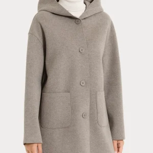 Giaccone con cappuccio in Vegan Wool - Glace' Mel.