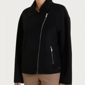 Giacca chiodo in Vegan Wool - Nero