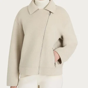 Giacca chiodo in Vegan Wool - CHAMPIGNON MEL.