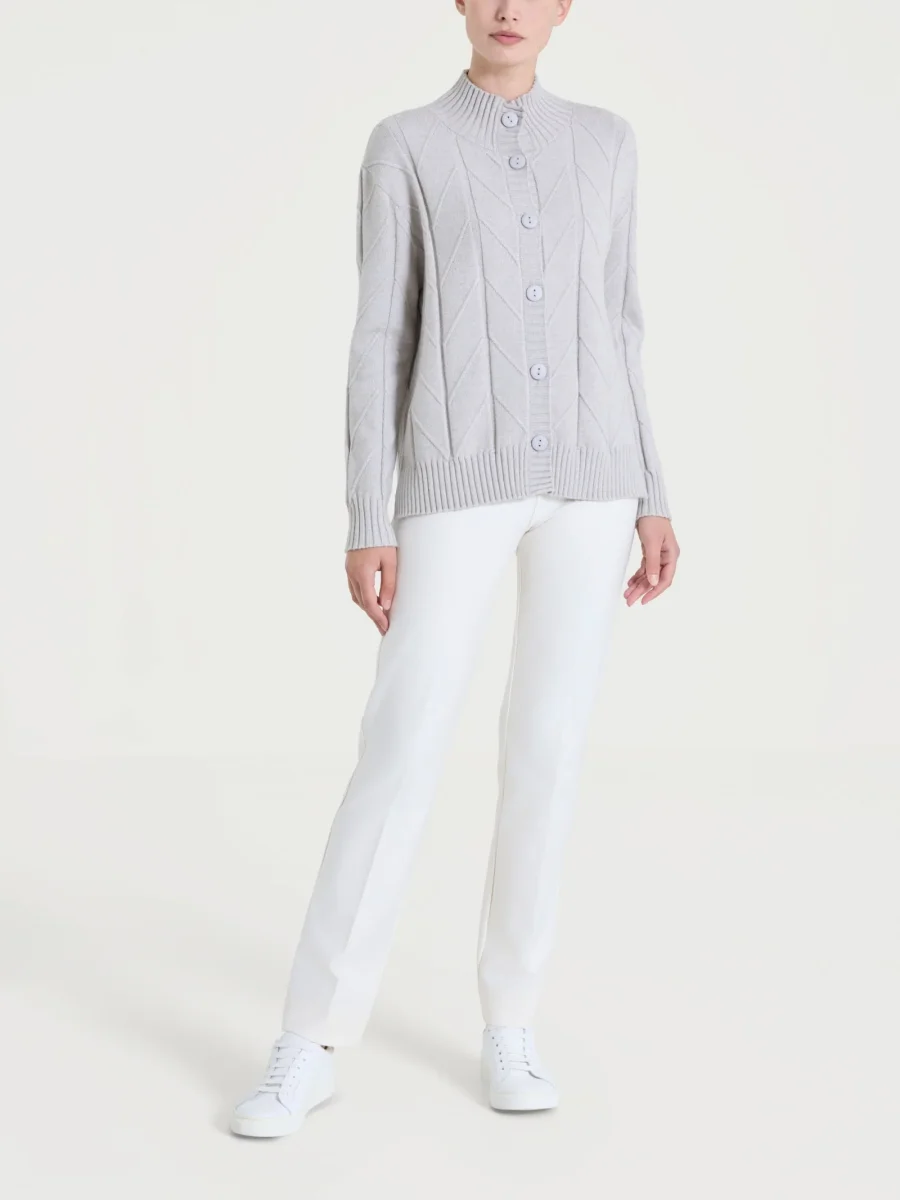 Cardigan aperto con punto spiga in Super Soft - CHAMPIGNON MEL. - immagine 7
