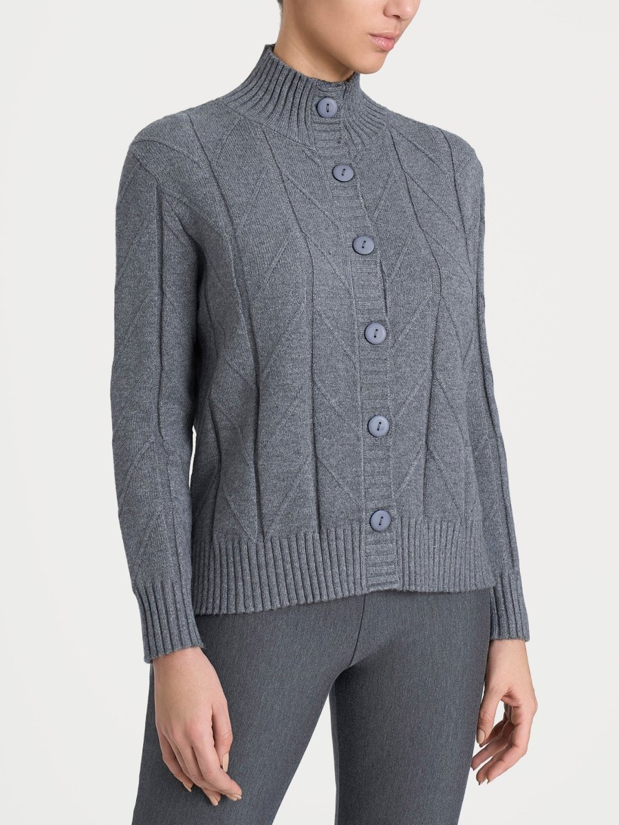 Cardigan aperto con punto spiga in Super Soft - Ferro Mel. - immagine 2