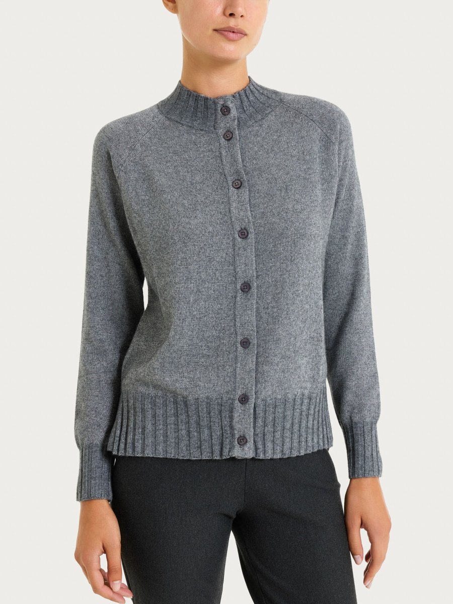 Cardigan corto in Natural Soft e Lurex - Ferro Mel.