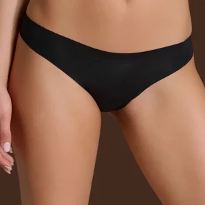 Slip con taglio vivo in Microfibra Compact - Nero Bipack