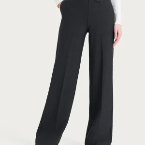 Pantalone a palazzo con taschino in Compact - Oscuro Mel.