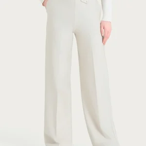 Pantalone a palazzo con taschino in Compact - Champignon