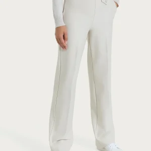 Pantalone ampio con taschino in Compact - Champignon