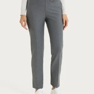 Pantalone dritto con taschino in Compact - Ardesia Mel.