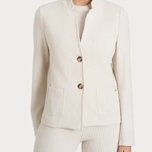 Blazer corto in Velvet - Champignon