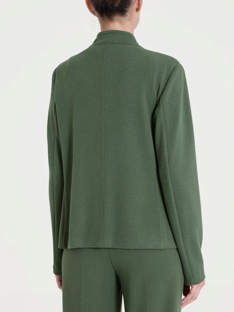 Blazer corto in Velvet - Bronze Green - immagine 3