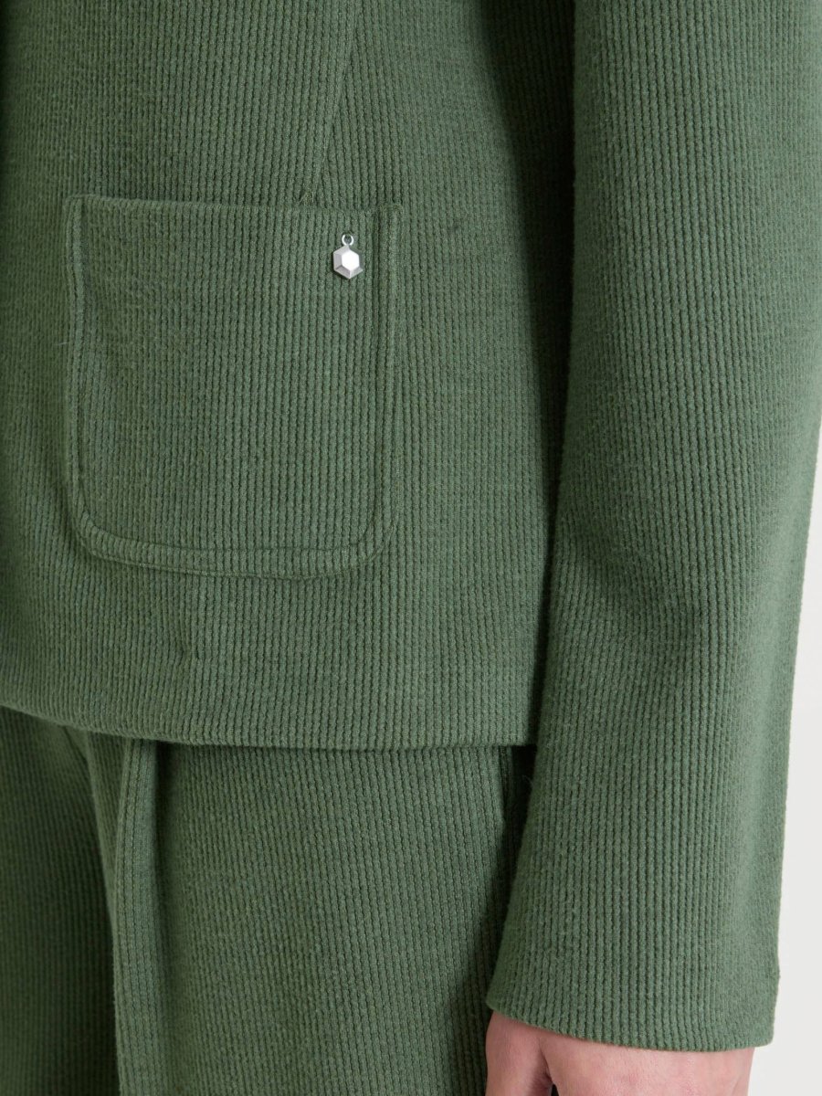 Blazer corto in Velvet - Bronze Green - immagine 4