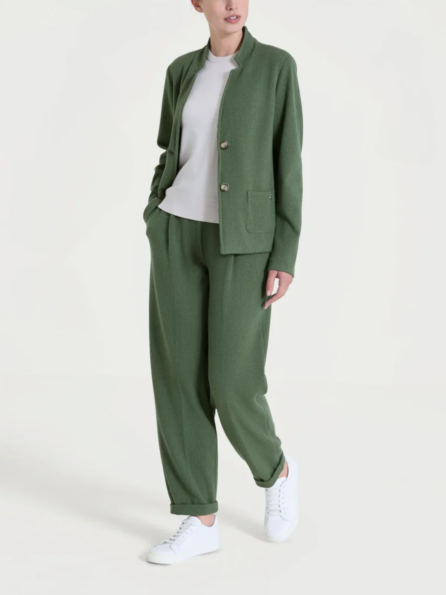 Blazer corto in Velvet - Bronze Green - immagine 5