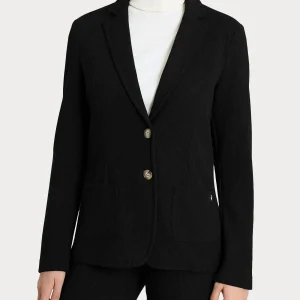 Blazer con due bottoni in Velvet - Nero