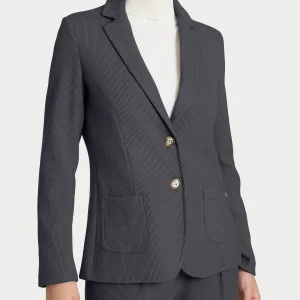 Blazer con due bottoni in Velvet - Dark Shadow