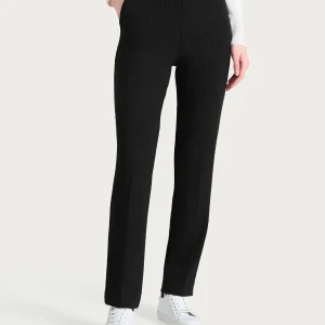 Pantalone dritto con tasche in Velvet - Nero