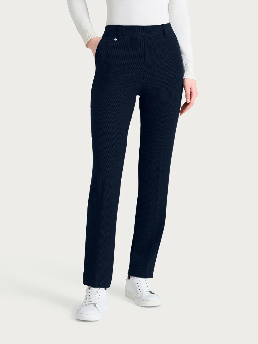 Pantalone dritto con tasche in Velvet - Bleu