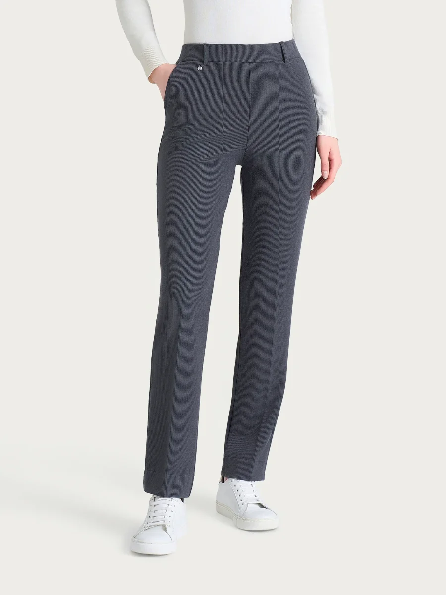 Pantalone dritto con tasche in Velvet - Dark Shadow - immagine 2