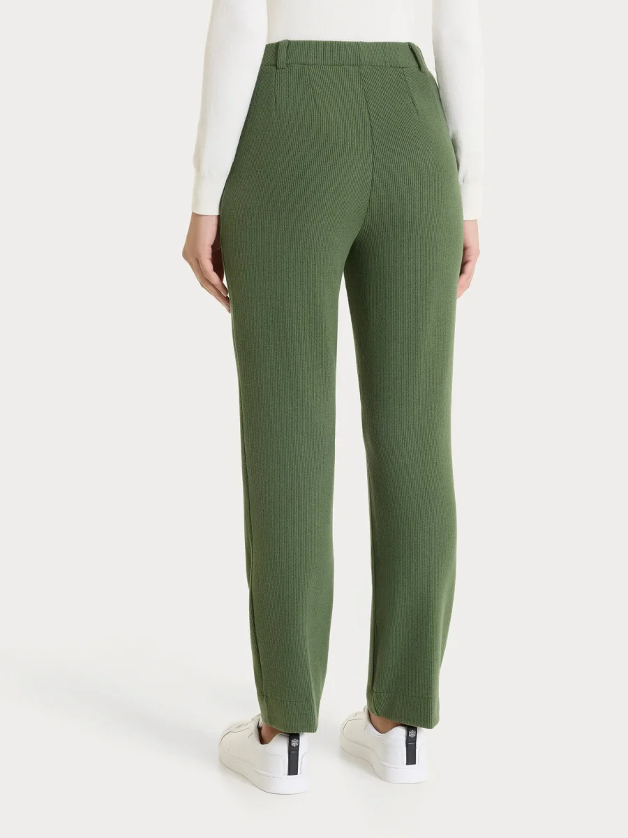 Pantalone dritto con tasche in Velvet - Bronze Green - immagine 3