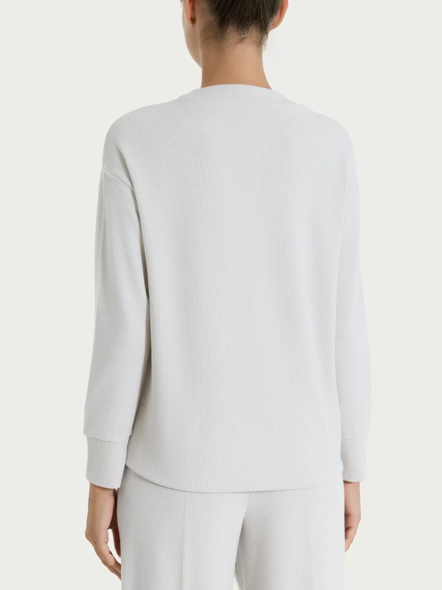 Felpa girocollo in Velvet - Champignon - immagine 3