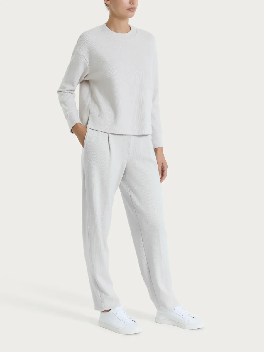 Felpa girocollo in Velvet - Champignon - immagine 5