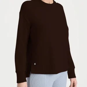 Felpa girocollo in Velvet  - Chocolate Torte