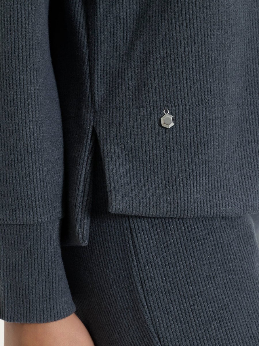 Felpa girocollo in Velvet - Dark Shadow - immagine 4