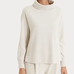 Felpa con collo a ciambella in Velvet  - Champignon