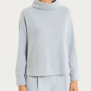 Felpa con collo a ciambella in Velvet  - Ultimate Gray