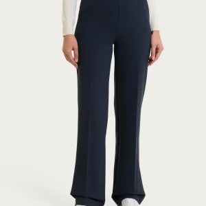 Pantalone ampio con tasche in Cashmere Compact - Bleu